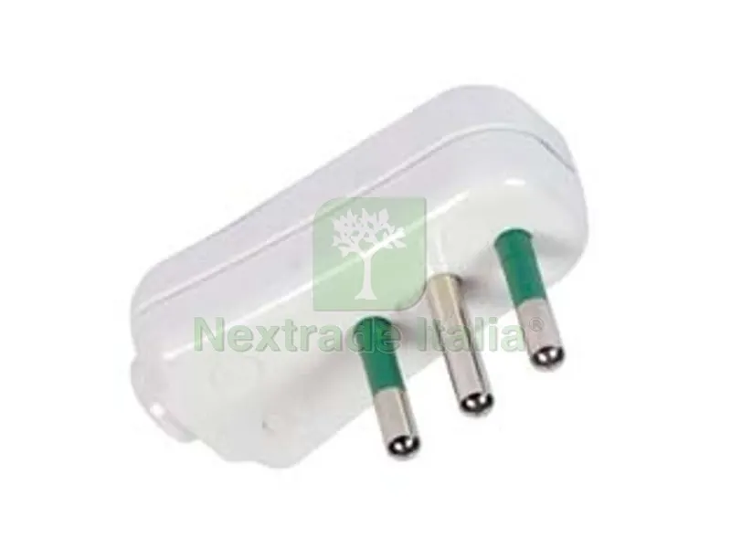 10PZ SPINA PIATTA 2 POLI + TERRA BIANCA "LINEA GARANTI" - bianca 10A 82530-E — Interruttori e prese — rif. FERX.FER419703