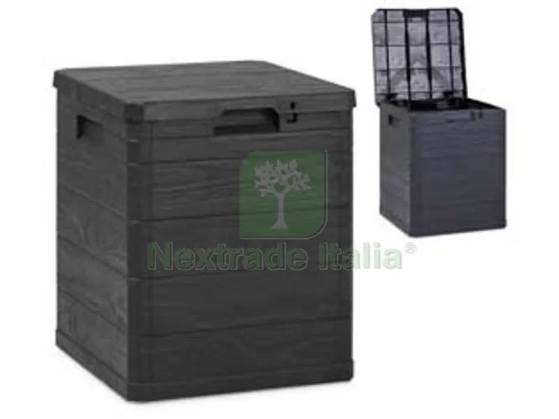 BAULE MULTIUSO WOODY'S 90 PER INTERNO ANTRACITE SCURO ART.173 - cm.42,5x44x50h. — Casalinghi e organizzazione — rif. FERX.FER434010