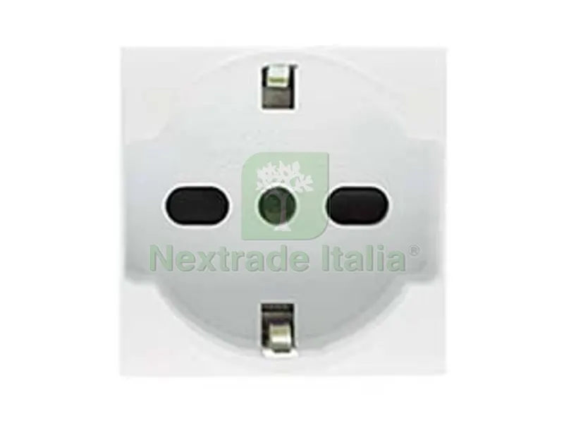 3PZ PRESA SICUREZZA SCHUKO TRIVALENTE "AQUA" - 2 POLI+TERRA 10/16 SCHUKO CON SICUREZZA (7648.I) — Interruttori e prese — rif. FERX.FER447188 3PZ PRESA SICUREZZA SCHUKO TRIVALENTE "AQUA" - 2 POLI+TERRA 10/16 SCHUKO CON SICUREZZA (7648.I) — Interruttori e prese — rif. FERX.FER447188