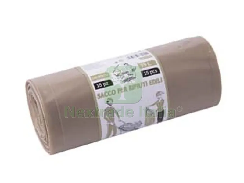 20PZ SACCO CALCINACCI LDPE - colore ambra cm.40x70 lt.35 gr.57/62 rt da pz.15 — Materiali e teli da cantiere — rif. FERX.FER464383