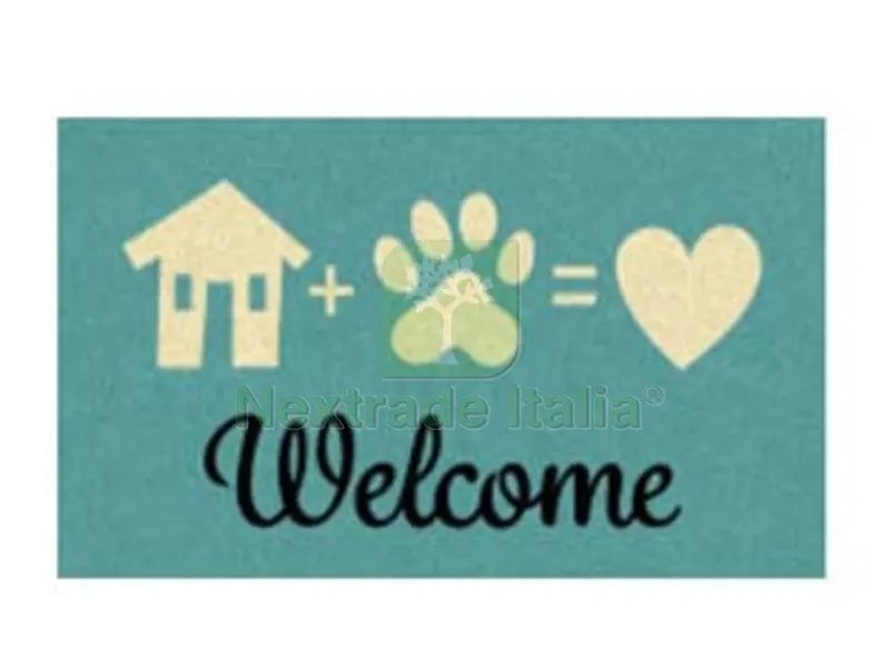 ZERBINO COCCO "WELCOME PET" SPESSORE MM.15 - cm.40x70 — Casalinghi e organizzazione — rif. FERX.FER466417 ZERBINO COCCO "WELCOME PET" SPESSORE MM.15 - cm.40x70 — Casalinghi e organizzazione — rif. FERX.FER466417