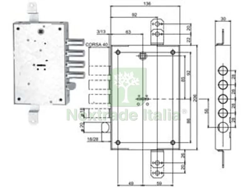 SERRATURA TRIPL. APPLICARE CON CATENACCIO+SCR. D.MAPPA BLINDATE 608-01 - mm.63 (60803280005) — Lucchetti e catene — rif. FERX.FER476744 SERRATURA TRIPL. APPLICARE CON CATENACCIO+SCR. D.MAPPA BLINDATE 608-01 - mm.63 (60803280005) — Lucchetti e catene — rif. FERX.FER476744