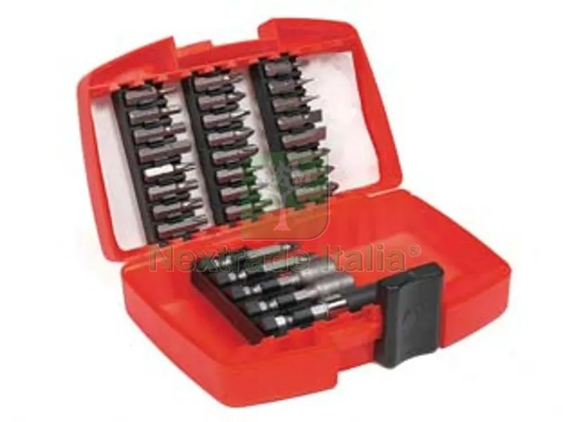INSERTI CON VALIGETTA IN PLASTICA - assortimento 29 pz. totali — Cacciaviti e giraviti — rif. FERX.FER486217 INSERTI CON VALIGETTA IN PLASTICA - assortimento 29 pz. totali — Cacciaviti e giraviti — rif. FERX.FER486217