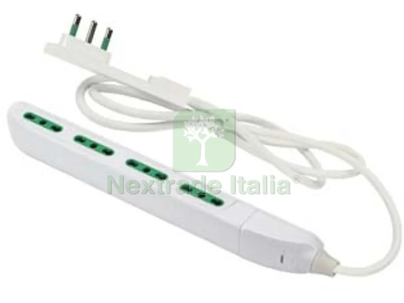 MULTIPRESA 4 POSTI BIPASSO + SHUKO BIANCA - bianca 47404 — Interruttori e prese — rif. FERX.FER490214 MULTIPRESA 4 POSTI BIPASSO + SHUKO BIANCA - bianca 47404 — Interruttori e prese — rif. FERX.FER490214