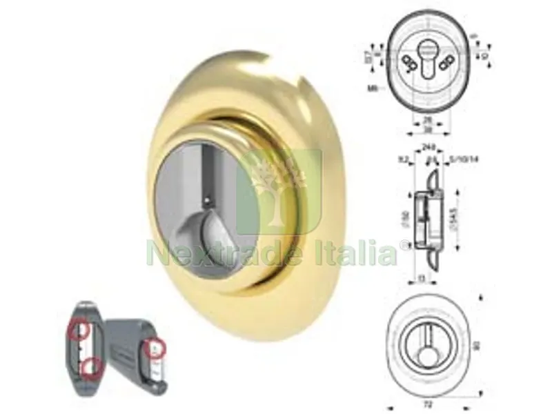 DEFENDER MAGNETICO AD ALTEZZA FISSA OTTONE - mm.72x90 - altezza fissa mm.5 (DF331P) — Serrature e cilindri — rif. FERX.FER495998 DEFENDER MAGNETICO AD ALTEZZA FISSA OTTONE - mm.72x90 - altezza fissa mm.5 (DF331P) — Serrature e cilindri — rif. FERX.FER495998