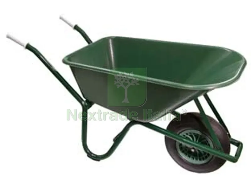 CARRIOLA PER AGRICOLTURA LT.100 - vasca in polipropilene verde lt.100 — Attrezzi da giardino — rif. FERX.FER80514 CARRIOLA PER AGRICOLTURA LT.100 - vasca in polipropilene verde lt.100 — Attrezzi da giardino — rif. FERX.FER80514