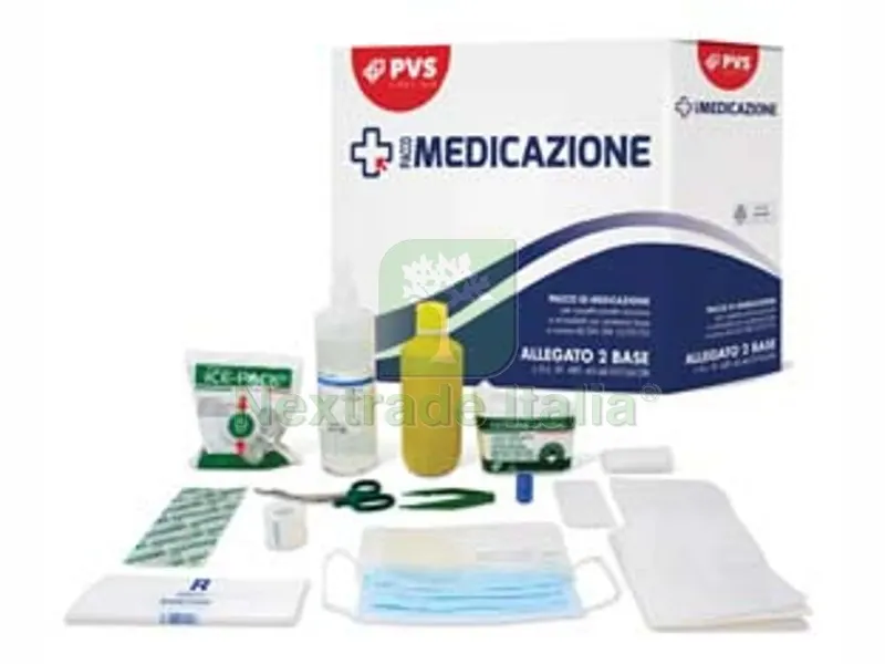 RICAMBIO PER CASSETTA PRONTO SOCCORSO contenuto ministeriale per 2 persone D.M. n? 388 del 15.07.2003: 2 paia di guanti sterili monouso 1 flacone da ml.125 di soluzione cutanea di iodopovidon — Casalinghi e organizzazione — rif. FERX.FER91794