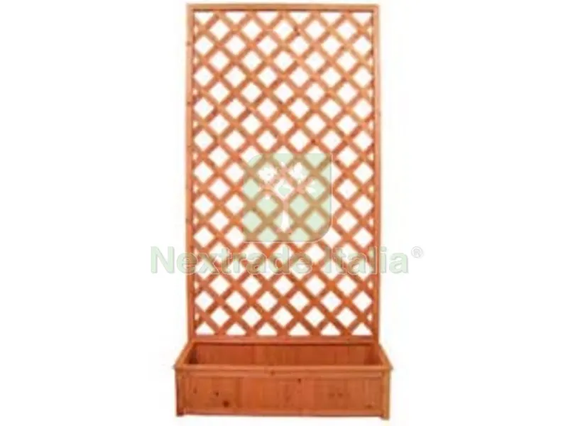 2PZ Traliccio in Legno con Fioriera - cm.90x180h. — Vasi e fioriere — rif. FERX.FER223638