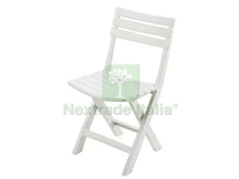 4PZ Sedia da Giardino "birkx" Bianca - cm.41x46x78h. - kg.2,78 — Arredo giardino — rif. FERX.FER117425