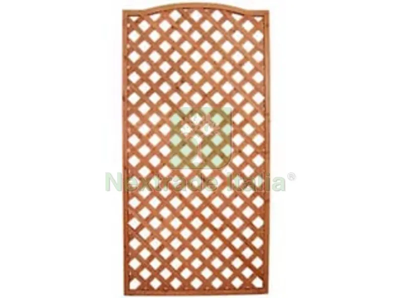 TRALICCIO IN LEGNO BOMBATO RETTANGOLARE - cm.100x200h. — Vasi e fioriere — rif. FERX.FER126076