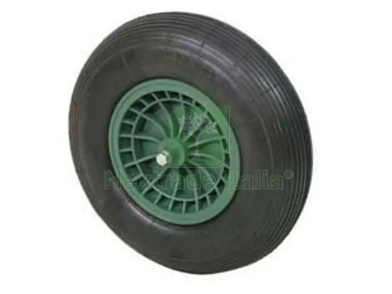 Ruota per Carriola Pneumatica con Cuscinetti - perno mm.20x130, interasse mm.80 — Attrezzi da giardino — rif. FERX.FER132053 Ruota per Carriola Pneumatica con Cuscinetti - perno mm.20x130, interasse mm.80 — Attrezzi da giardino — rif. FERX.FER132053