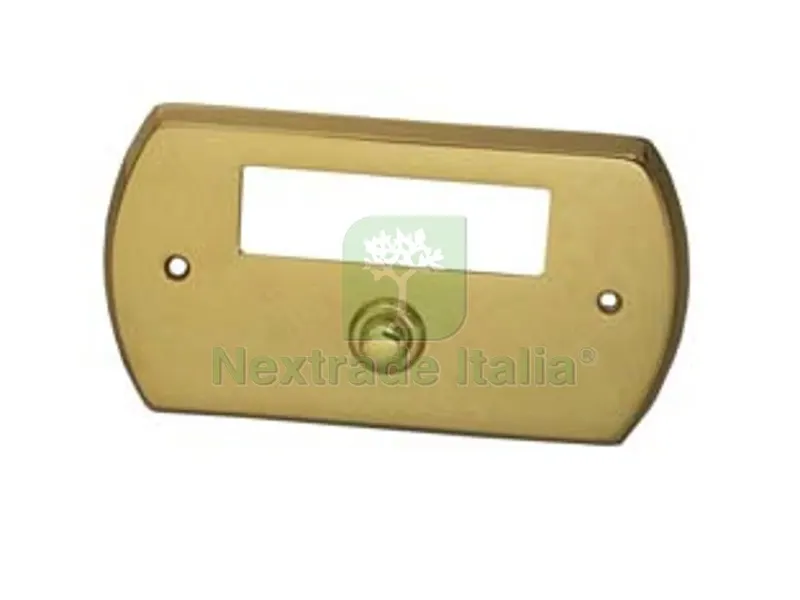 CAMPANELLO OVALE CON PULSANTE IN OTTONE — Ferramenta porte e finestre — rif. FERX.FER147422