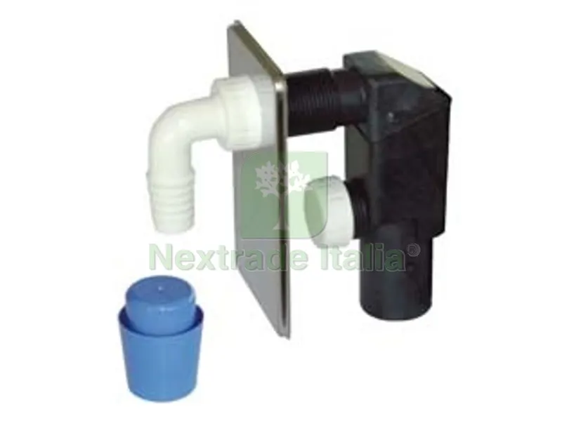 Sifone Moplen a Incasso per Lavatrice DN 40 Piastra Inox - piastra in acciaio inox — Scarichi e sifoni — rif. FERX.FER243636