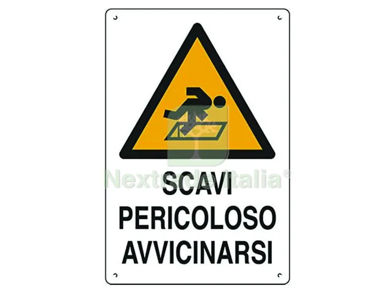 10PZ Cartello "scavi Pericoloso Avvicinarsi" - cm.50x70h. — Casalinghi e organizzazione — rif. FERX.FER435062