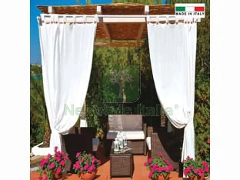 Tenda per Gazebo Idrorepellente con Bretelle CM.140X270H. Bianca - bianca — Protezione piante e sementi — rif. FERX.FER447447 Tenda per Gazebo Idrorepellente con Bretelle CM.140X270H. Bianca - bianca — Protezione piante e sementi — rif. FERX.FER447447