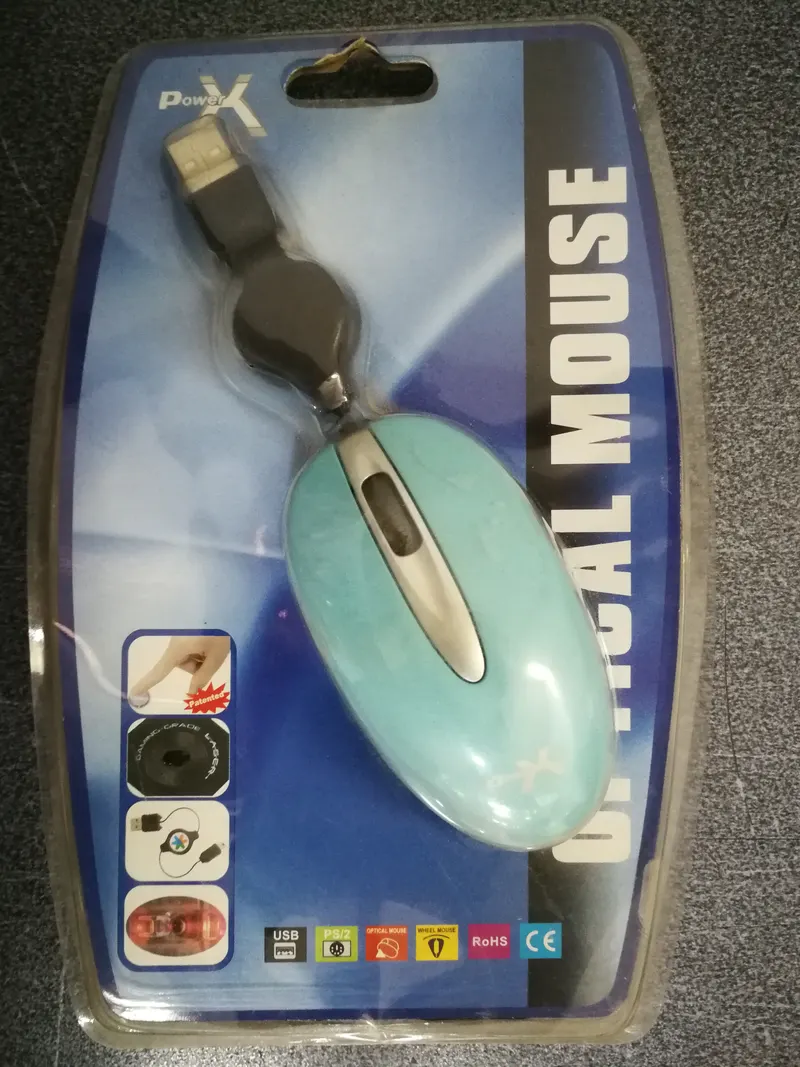 Power x Mini Mouse USB Blue Passion con Filo Retrattile AH-M03009 — rif. FERX.PCP0885