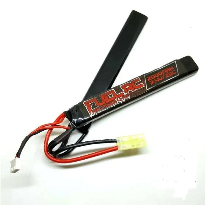 Fuel RC Batteria 7,4V 2000 MAH Spunto 20C Adatto per Fucili CQB Calcio Crane FL-7 4X2000 CQB — rif. FERX.PCP10226