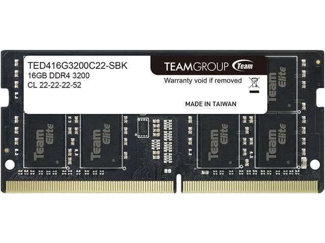 Team Group Elite RAM SO-DDR4 16GB 3200MHZ TED416G3200C22-S01 — rif. FERX.PCP13116 Team Group Elite RAM SO-DDR4 16GB 3200MHZ TED416G3200C22-S01 — rif. FERX.PCP13116