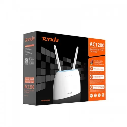 Tenda Router Wirless 4G LTE AC1200 Dual-Band WIFI 4G09 — rif. FERX.PCP13886 Tenda Router Wirless 4G LTE AC1200 Dual-Band WIFI 4G09 — rif. FERX.PCP13886
