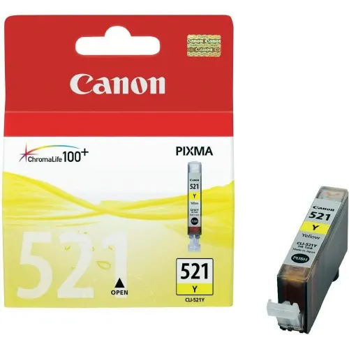 Canon Cartuccia Originale CLI-521 Giallo 2936B001 — rif. FERX.PCP1462 Canon Cartuccia Originale CLI-521 Giallo 2936B001 — rif. FERX.PCP1462