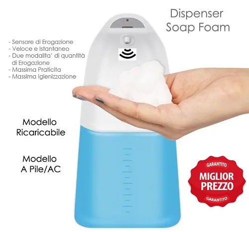 Tecno Dispenser Sapone Liquido da 250 ML Ricaricabile — Accessori bagno — rif. FERX.PCP14859 Tecno Dispenser Sapone Liquido da 250 ML Ricaricabile — Accessori bagno — rif. FERX.PCP14859
