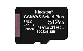 Kingston Micro SD 512GB CL10 Canvas Select Plus SDCS2/512GBSP No Sdcard Adapter — rif. FERX.PCP18853