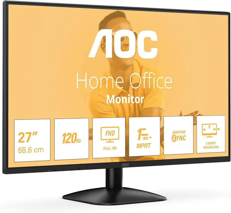 AOC Monitor IPS LED 27" Full HD 4MS 120HZ VGA/HDMI 27B31H — rif. FERX.PCP19728