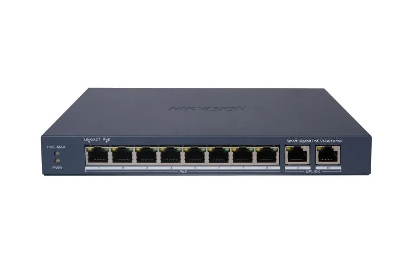 Hikvision Switch di Rete 8P Gigabit 10/100/1000 Smart POE DS-3E1510P-EI/M — rif. FERX.PCP19817 Hikvision Switch di Rete 8P Gigabit 10/100/1000 Smart POE DS-3E1510P-EI/M — rif. FERX.PCP19817