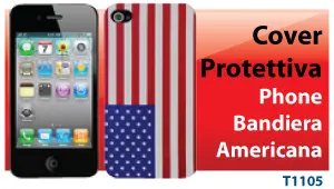 Hantol Cover Protettiva per iPHONE 4/4S con Bandiera Americana USA T1105 — rif. FERX.PCP3067