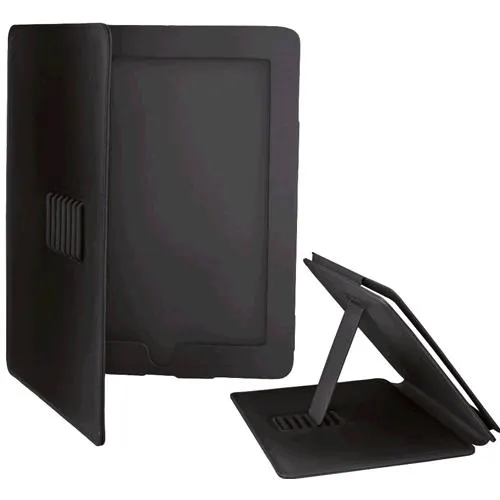 Keyteck Custodia e Stand in Pelle Nera per iPad I-022 — rif. FERX.PCP3192