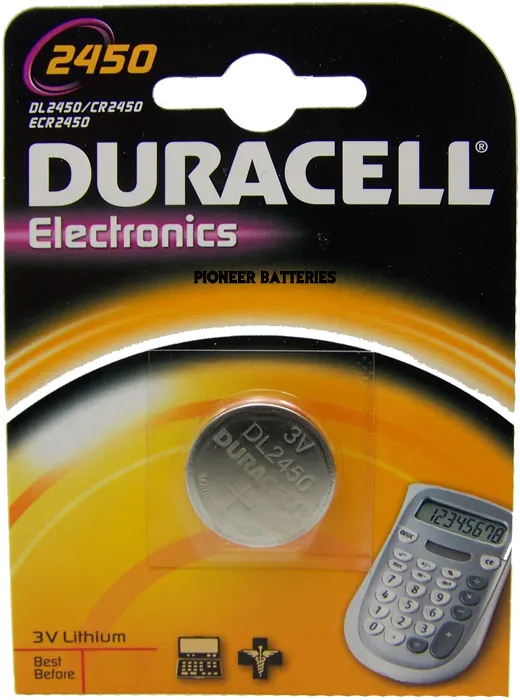 Duracell Plus Batteria a Bottone Coin Cell 3V DL2450 CR2450 EC2450 — rif. FERX.PCP5654 Duracell Plus Batteria a Bottone Coin Cell 3V DL2450 CR2450 EC2450 — rif. FERX.PCP5654