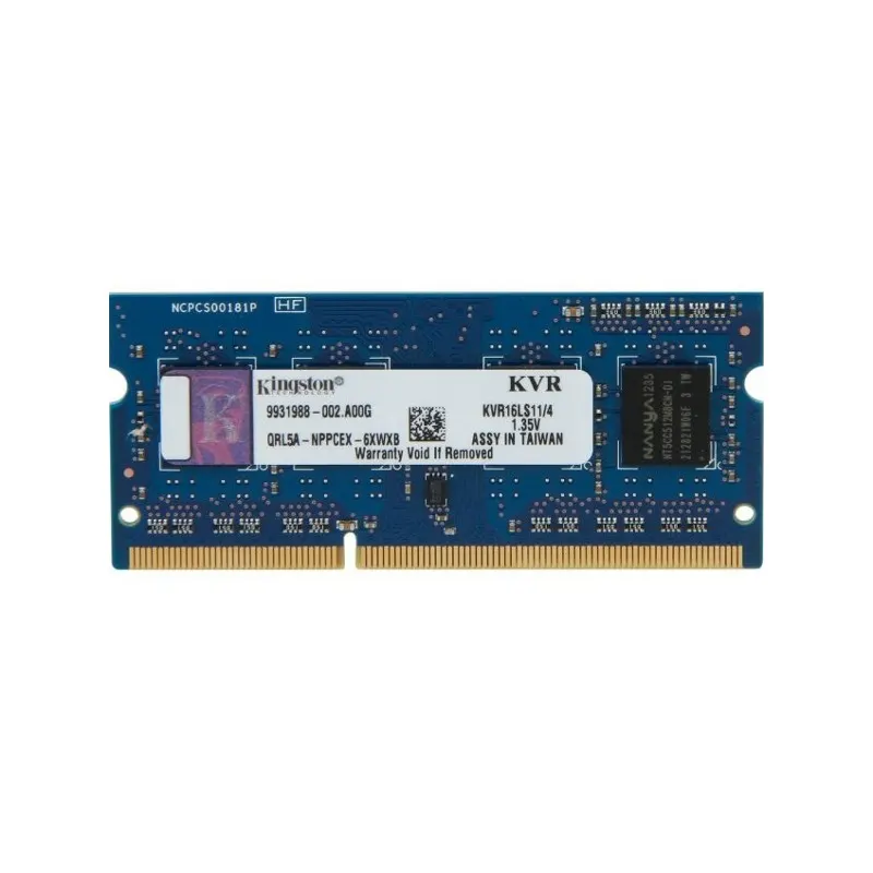 Kingston SO-DDR3L 4GB PC3L-12800 1600MHZ 1,35V KVR16LS11/4 — rif. FERX.PCP6479