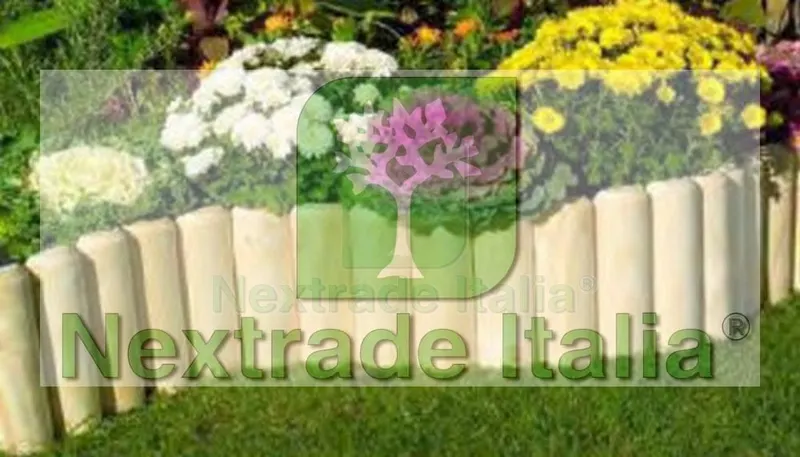 2PZ Bordura per Aiuole Rollborder Legno di Pino CM 40X250 per Fioriere Giardino — Reti ornamentali e da giardino — rif. FERX.PALI.23 — foto 3