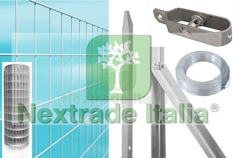 RECINZIONE COMPLETA DA 25MT LINEARI CON RETE METALLICA ZINCATA ALTEZZA CM 200 H MAGLIA MM 75X50 CON PALETTI — Reti e recinzioni — rif. FERX.COMP.15 RECINZIONE COMPLETA DA 25MT LINEARI CON RETE METALLICA ZINCATA ALTEZZA CM 200 H MAGLIA MM 75X50 CON PALETTI — Reti e recinzioni — rif. FERX.COMP.15