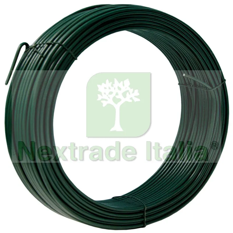 2RT Filo di Tensione Diametro Ø 1,8 MM Matassa da 100 MT Plastificato Verde per Rete e Recinzioni — rif. FERX.MI.137.STOCK — foto 2