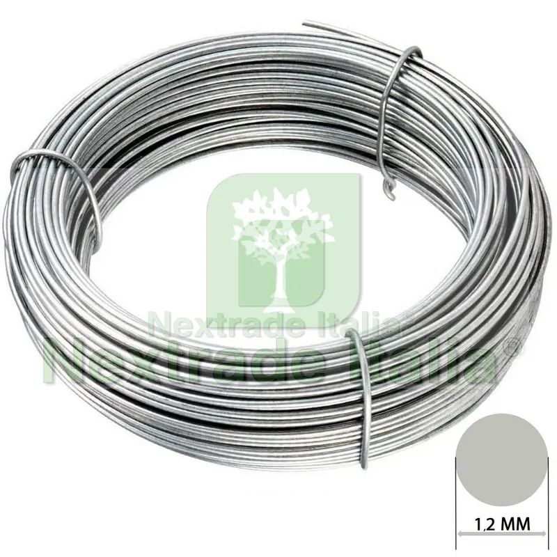 2RT Filo per Legature Diametro Ø 1,5 MM Matassa da 25MT Zincato Grigio per Rete e Recinzioni — Reti e recinzioni — rif. FERX.MI.143