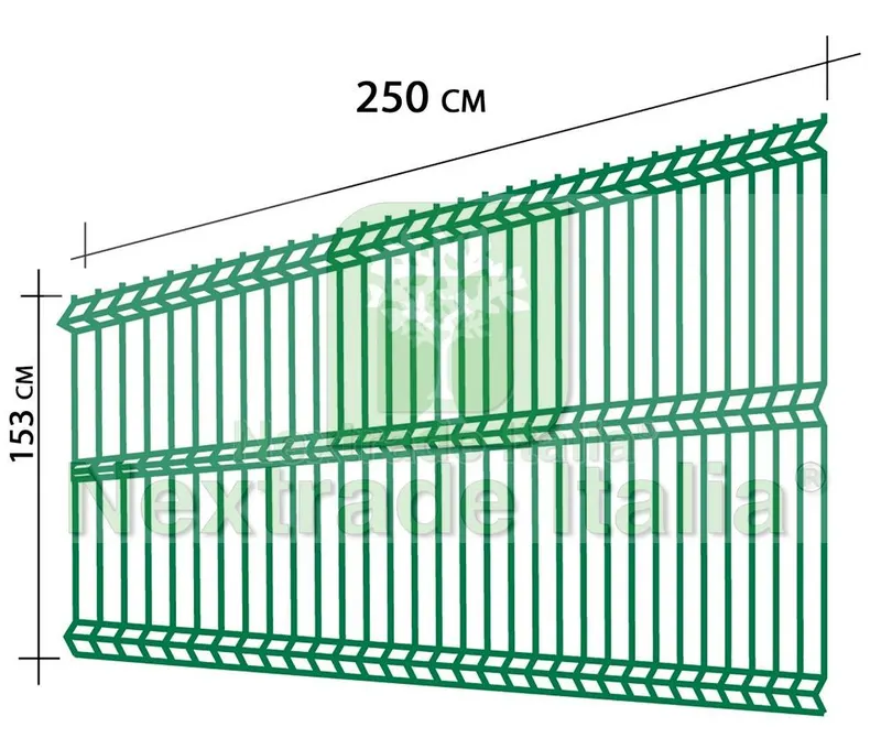 5PZ Pannello per Recinzione Modulare H 153 x L 250 CM - Plastificato Verde - Maglia 20 x 5 CM - Diametro Filo Ø 5 MM - Cancellata Esterno Villa — Reti e recinzioni — rif. FERX.MI.145 5PZ Pannello per Recinzione Modulare H 153 x L 250 CM - Plastificato Verde - Maglia 20 x 5 CM - Diametro Filo Ø 5 MM - Cancellata Esterno Villa — Reti e recinzioni — rif. FERX.MI.145