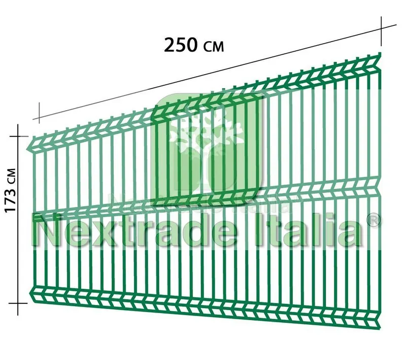 5PZ Pannello per Recinzione Modulare H 173 x L 250 CM - Plastificato Verde - Maglia 20 x 5 CM - Diametro Filo Ø 5 MM - Cancellata Esterno Villa — Reti e recinzioni — rif. FERX.MI.146 5PZ Pannello per Recinzione Modulare H 173 x L 250 CM - Plastificato Verde - Maglia 20 x 5 CM - Diametro Filo Ø 5 MM - Cancellata Esterno Villa — Reti e recinzioni — rif. FERX.MI.146
