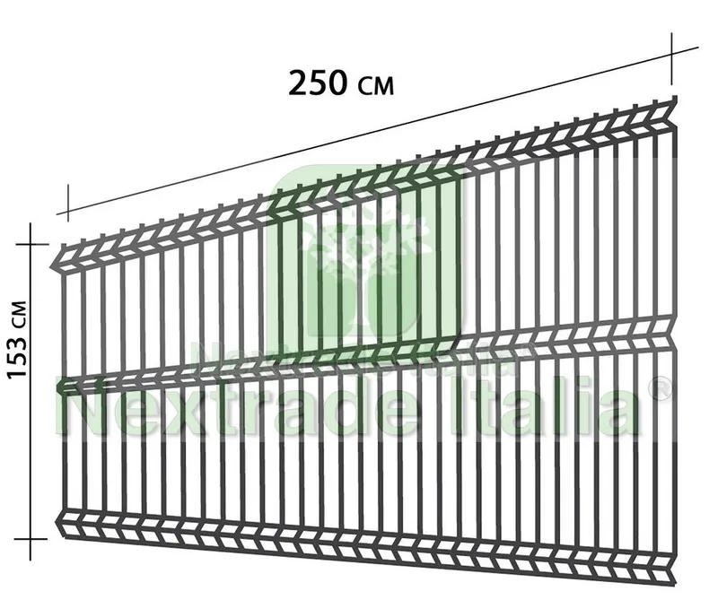 5PZ Pannello per Recinzione Modulare H 153 x L 250 CM - Zincato Grigio - Maglia 20 x 5 CM - Diametro Filo Ø 5 MM - Cancellata Esterno Villa — Reti e recinzioni — rif. FERX.MI.148 5PZ Pannello per Recinzione Modulare H 153 x L 250 CM - Zincato Grigio - Maglia 20 x 5 CM - Diametro Filo Ø 5 MM - Cancellata Esterno Villa — Reti e recinzioni — rif. FERX.MI.148