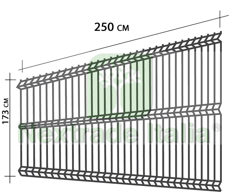 5PZ Pannello per Recinzione Modulare H 183 x L 250 CM - Zincato Grigio - Maglia 20 x 5 CM - Diametro Filo Ø 5 MM - Cancellata Esterno Villa — Reti e recinzioni — rif. FERX.MI.149 5PZ Pannello per Recinzione Modulare H 183 x L 250 CM - Zincato Grigio - Maglia 20 x 5 CM - Diametro Filo Ø 5 MM - Cancellata Esterno Villa — Reti e recinzioni — rif. FERX.MI.149