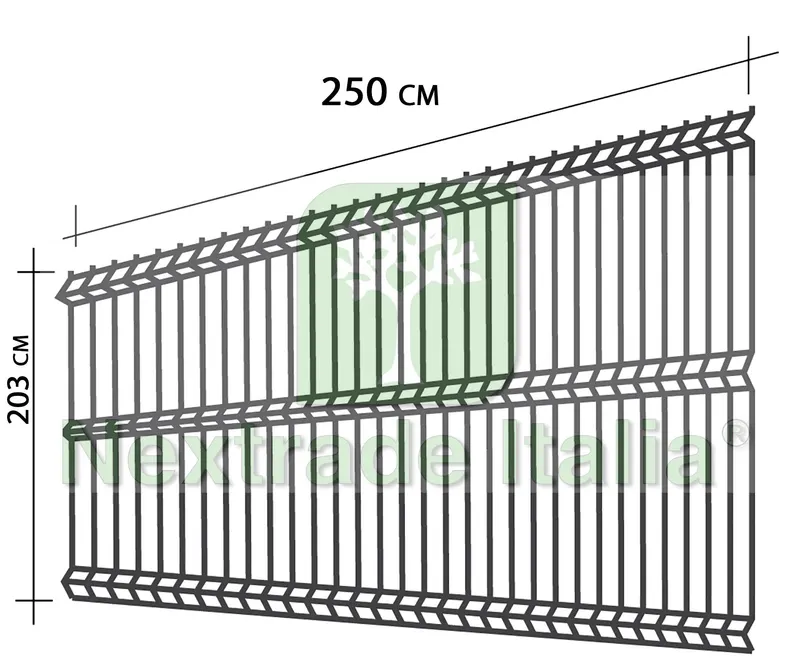 5PZ Pannello per Recinzione Modulare H 203 x L 250 CM - Zincato Grigio - Maglia 20 x 5 CM - Diametro Filo Ø 5 MM - Cancellata Esterno Villa — Reti e recinzioni — rif. FERX.MI.150 5PZ Pannello per Recinzione Modulare H 203 x L 250 CM - Zincato Grigio - Maglia 20 x 5 CM - Diametro Filo Ø 5 MM - Cancellata Esterno Villa — Reti e recinzioni — rif. FERX.MI.150