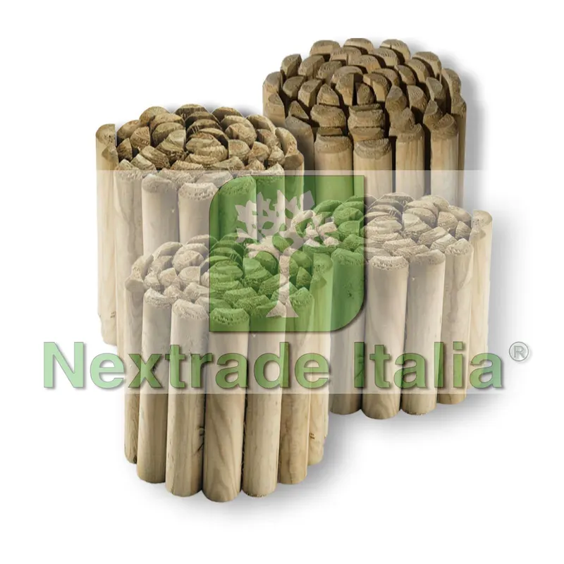 2PZ Bordura per Aiuole Rollborder Legno di Pino CM 40X250 per Fioriere Giardino — Reti ornamentali e da giardino — rif. FERX.PALI.23 — foto 2