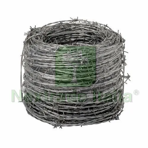 4RT FILO SPINATO CON 4 PUNTE | ROTOLO DA 200 MT | 2 FILI Ø 2,2 MM MODELLO PESANTE ZINCATO PER RECINZIONI CONCERTINA FERRO SPINATO — rif. FERX.MI.33.STOCK