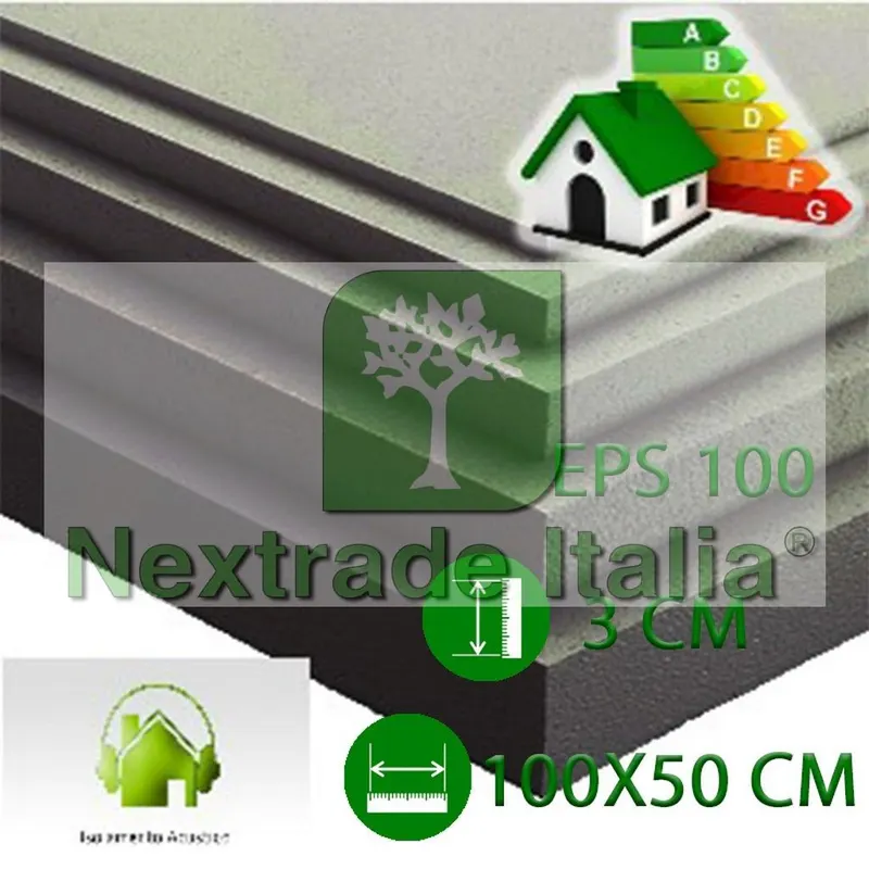 10PZ Pannello in Polistirolo per isolamento Termico, Acustico, Cappotto cm 100 x 50 x 3 di spessore. eps 100 Grafite MQ 0.5 Densità 20 Kg/Mc — Reti ornamentali e da giardino — rif. FERX.ZG.1 10PZ Pannello in Polistirolo per isolamento Termico, Acustico, Cappotto cm 100 x 50 x 3 di spessore. eps 100 Grafite MQ 0.5 Densità 20 Kg/Mc — Reti ornamentali e da giardino — rif. FERX.ZG.1