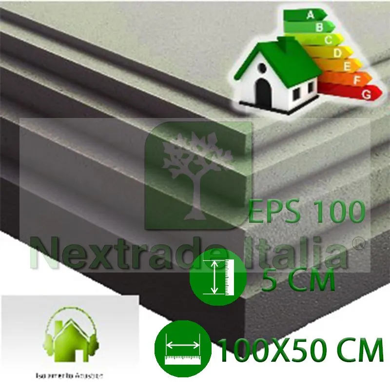 10PZ Pannello in Polistirolo per isolamento Termico, Acustico, Cappotto cm 100 x 50 x 5 di spessore. eps 100 Grafite MQ 0,5 Densità 20 Kg/Mc — Reti ornamentali e da giardino — rif. FERX.ZG.3 10PZ Pannello in Polistirolo per isolamento Termico, Acustico, Cappotto cm 100 x 50 x 5 di spessore. eps 100 Grafite MQ 0,5 Densità 20 Kg/Mc — Reti ornamentali e da giardino — rif. FERX.ZG.3
