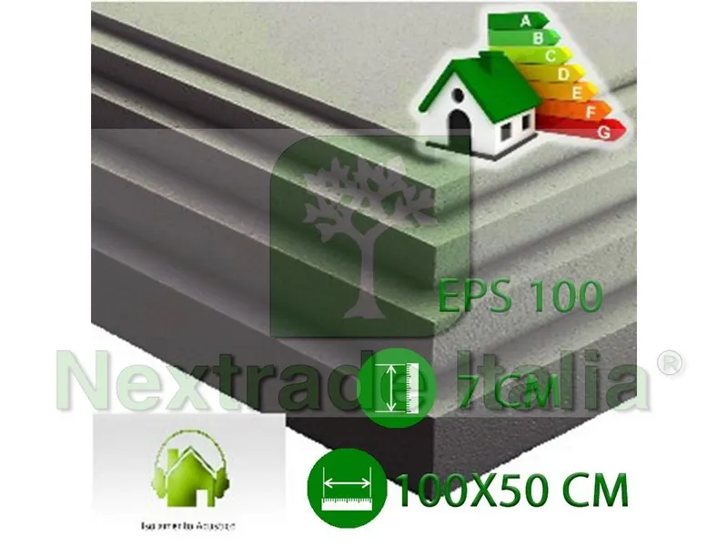 10PZ Pannello in Polistirolo per isolamento Termico, Acustico, Cappotto cm 100 x 50 x 7 di spessore. eps 100 Grafite MQ 0.5 Densità 20 Kg/Mc — Reti ornamentali e da giardino — rif. FERX.ZG.5 10PZ Pannello in Polistirolo per isolamento Termico, Acustico, Cappotto cm 100 x 50 x 7 di spessore. eps 100 Grafite MQ 0.5 Densità 20 Kg/Mc — Reti ornamentali e da giardino — rif. FERX.ZG.5