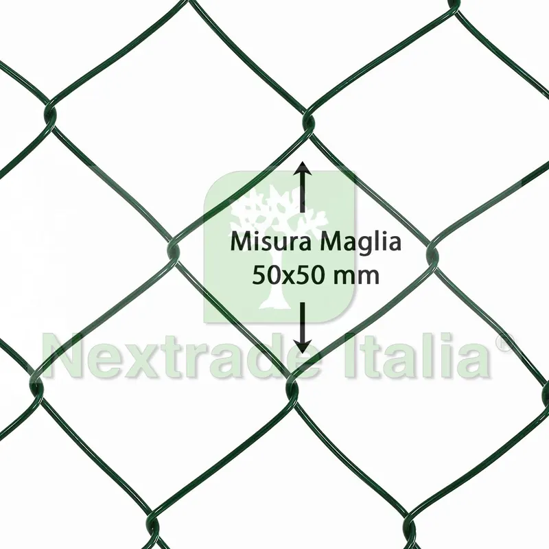 Rete per Recinzione Plastificata | Altezza H 200 CM | Maglia Sciolta 50X50 MM | Filo Ø 2,3 MM | Lughezza Rotolo da 25 MT per Recinzione Verde — Reti e recinzioni — rif. FERX.MI.20 — foto 4 Rete per Recinzione Plastificata | Altezza H 200 CM | Maglia Sciolta 50X50 MM | Filo Ø 2,3 MM | Lughezza Rotolo da 25 MT per Recinzione Verde — Reti e recinzioni — rif. FERX.MI.20 — foto 4