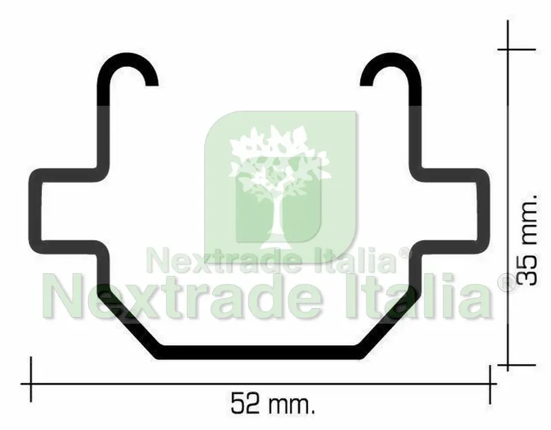 50PZ Pali per Vigneto Frutteto Spalliera Intermedio con asole in acciaio pre zincati 52x35 spessore 1,5mm altezza palo 250 H — Pali e paletti — rif. FERX.MI.38 — foto 3 50PZ Pali per Vigneto Frutteto Spalliera Intermedio con asole in acciaio pre zincati 52x35 spessore 1,5mm altezza palo 250 H — Pali e paletti — rif. FERX.MI.38 — foto 3