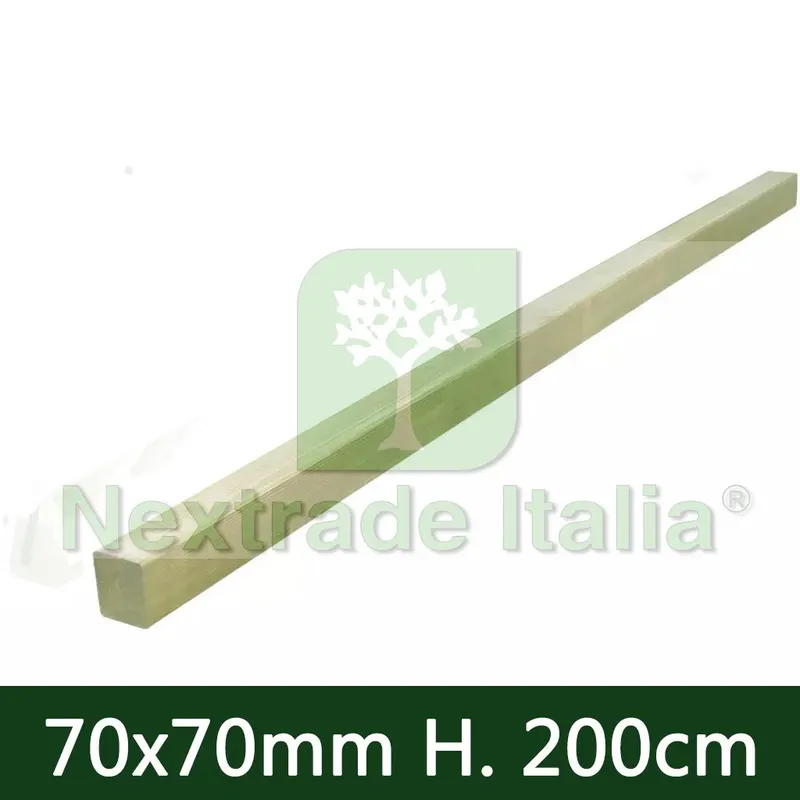 10PZ Palo in legno quadro montante PERGOLA gazebo giardino morale 70x70 H 200 — Pali e paletti — rif. FERX.PALI.16
