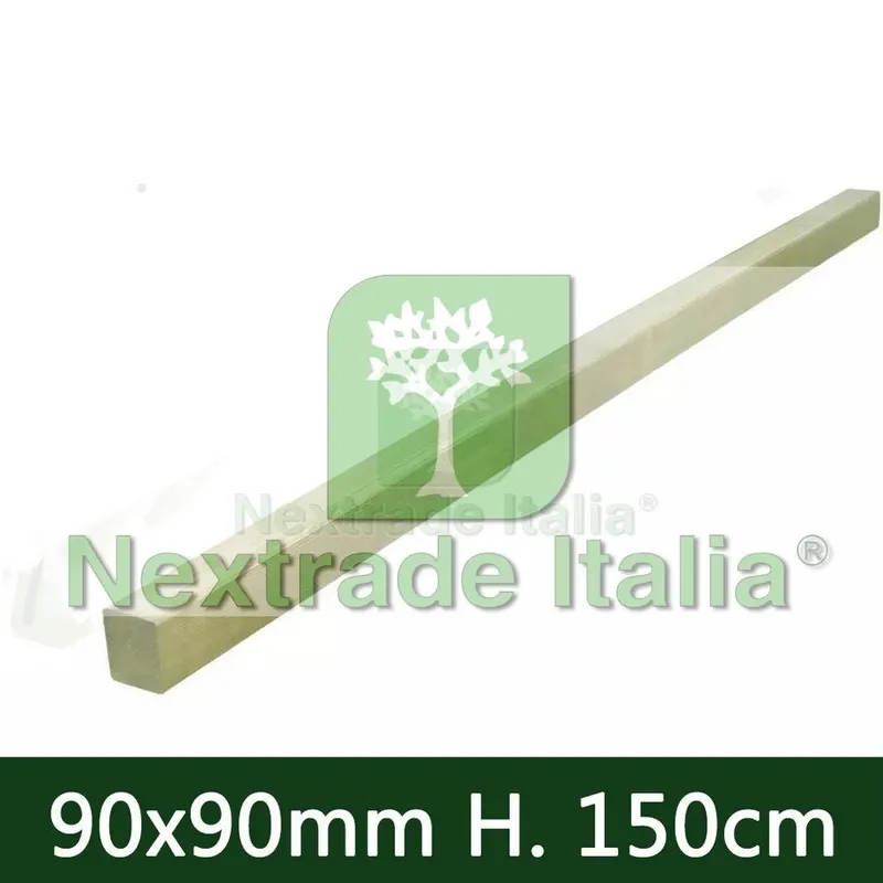 10PZ Palo in legno quadro montante PERGOLA gazebo giardino morale 90x90 H 150 — Pali e paletti — rif. FERX.PALI.10